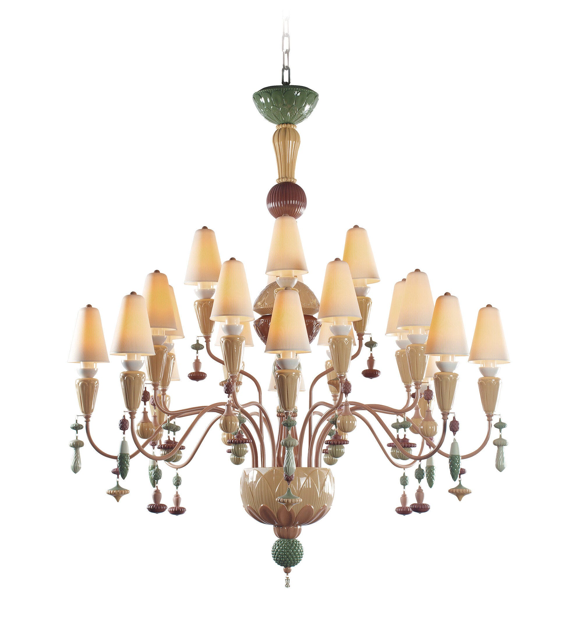Lladró - Ivy and Seed 20 Lights Chandelier - Spices