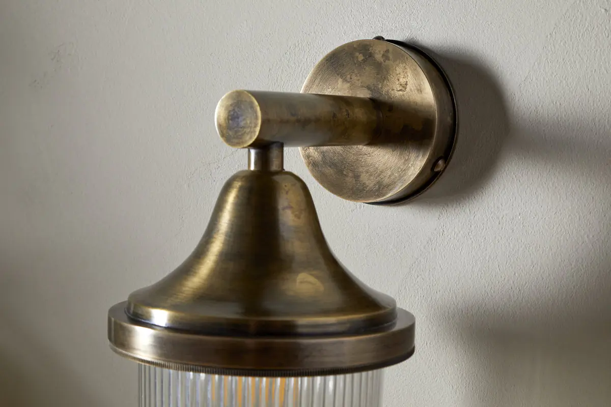 Nkuku - Magola Outdoor Wall Lamp - Antique Brass