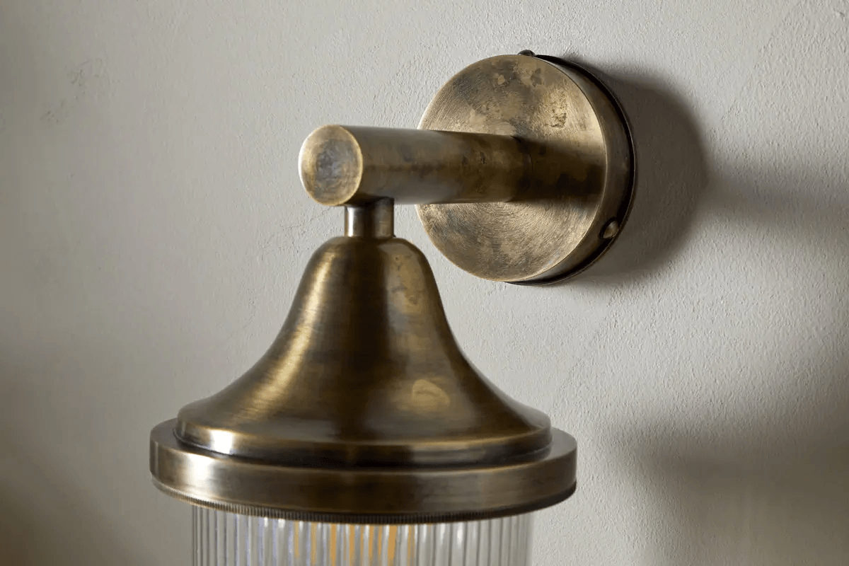 Nkuku - Magola Outdoor Wall Lamp - Antique Brass