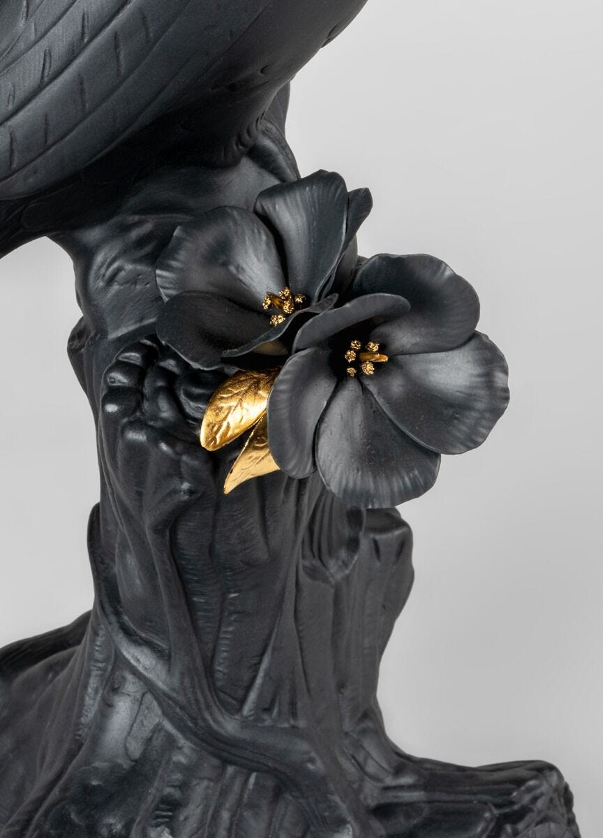 Lladró - Toucan Sculpture - Black-gold - Limited Edition