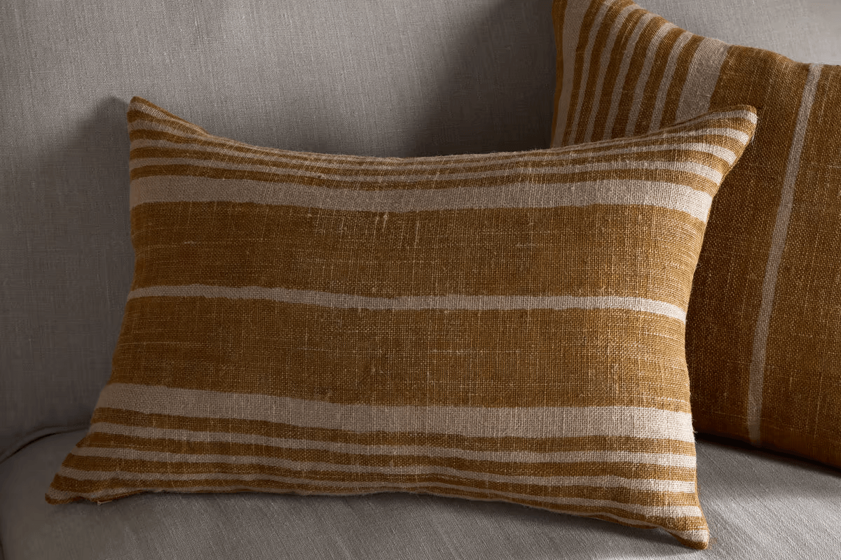 Nkuku - Eesha Jute Cushion Cover - Ochre - 60 x 40cm