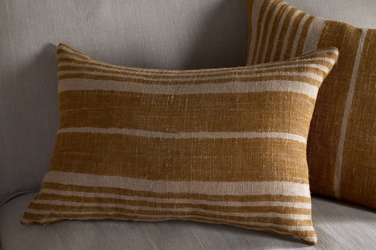 Nkuku - Eesha Jute Cushion Cover - Ochre - 60 x 40cm