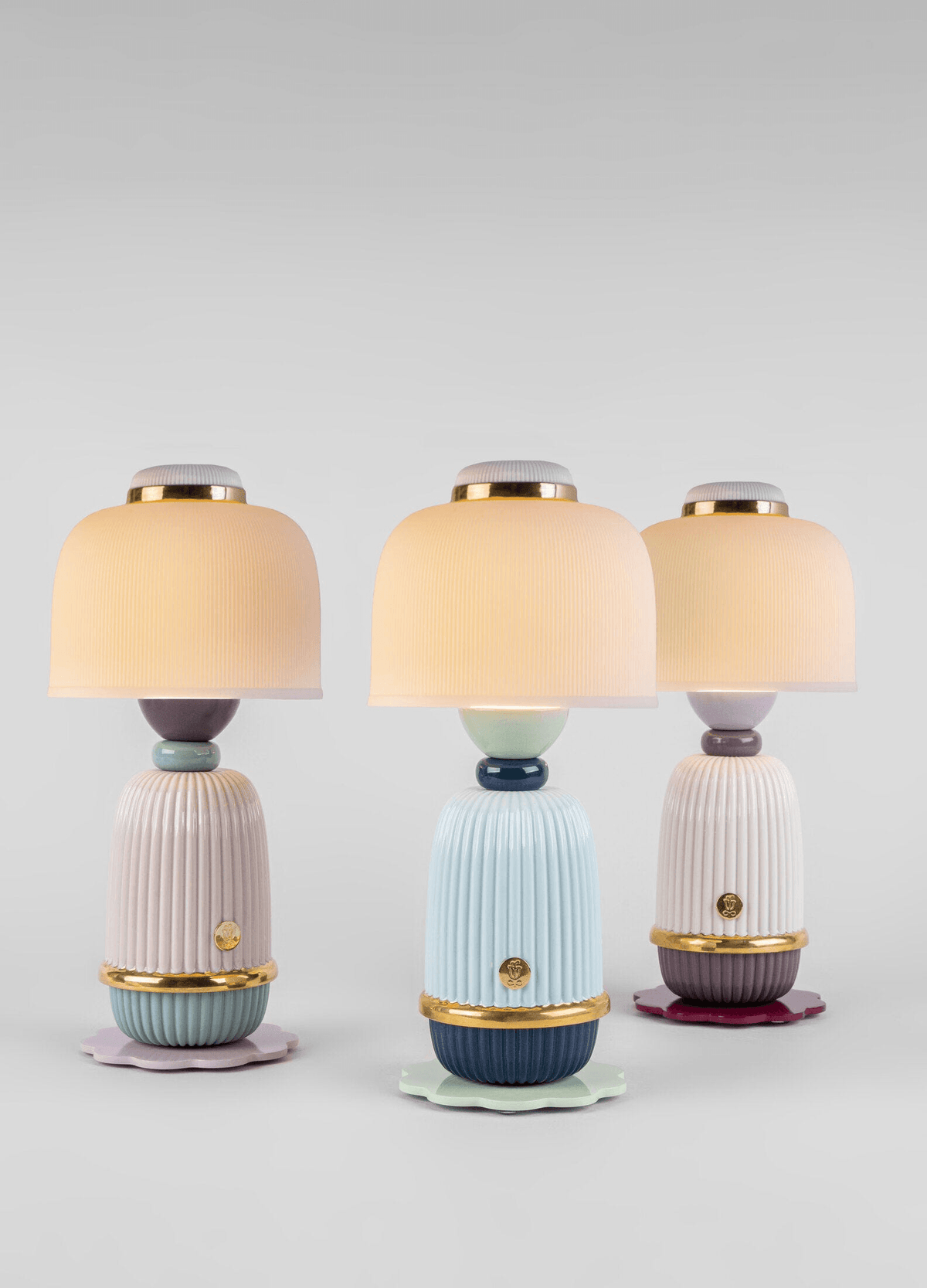 Lladró - Kokeshi lamp - Pink, a beautiful Lladro Porcelain cordless lamp inspired by traditional Japanese dolls.