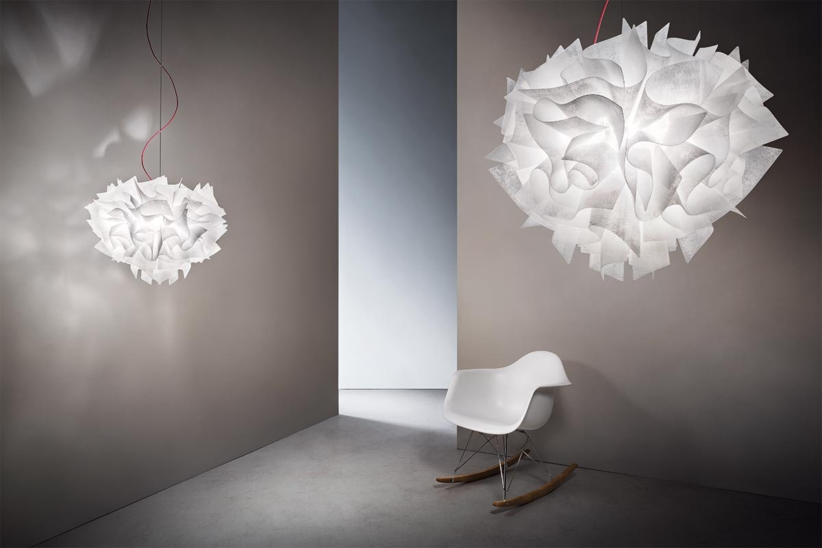 Slamp - Veli Couture Suspension Lamp - Small - Red Wire