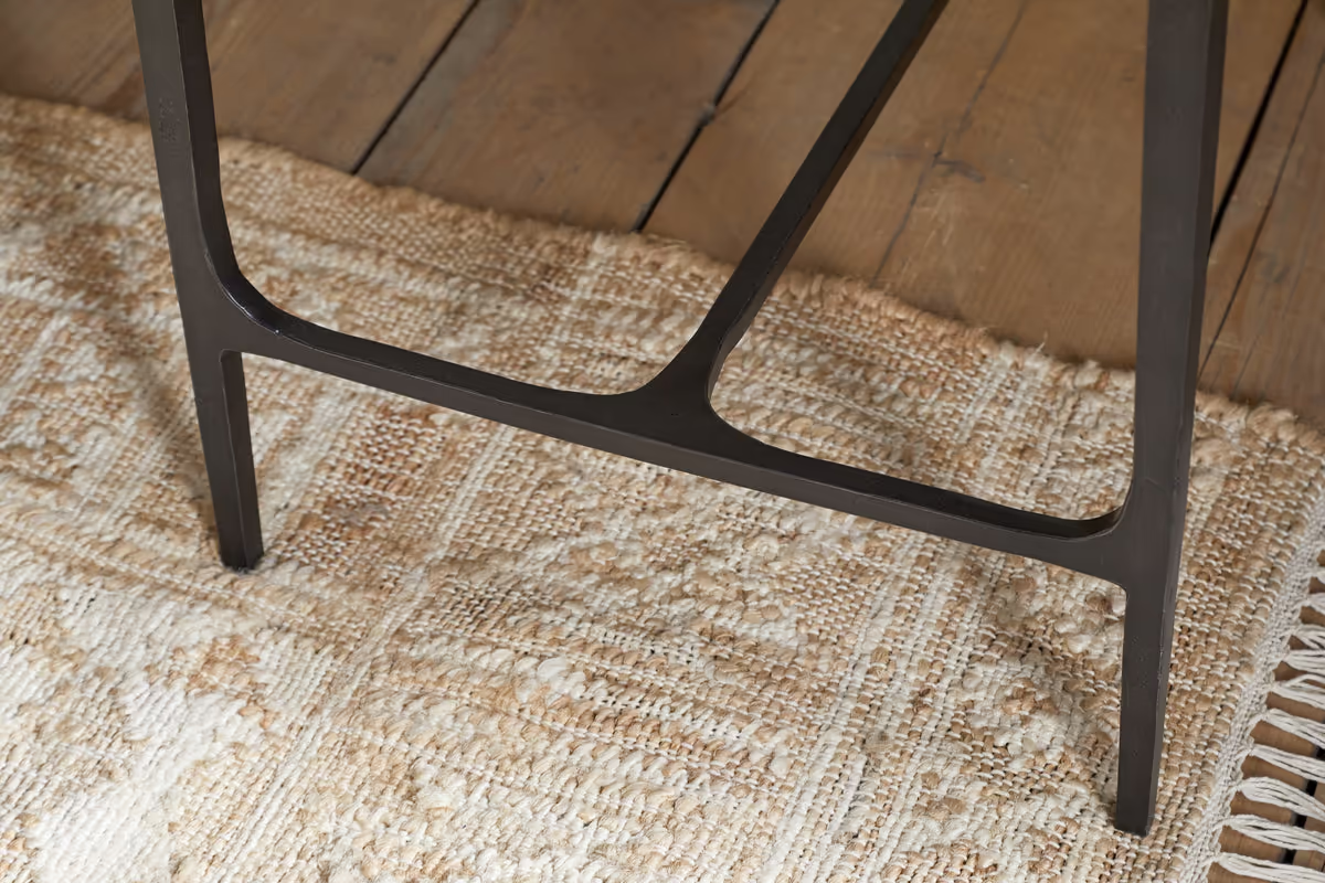 Nkuku - Sita Reclaimed Wood & Iron Side Table - Chocolate Brown
