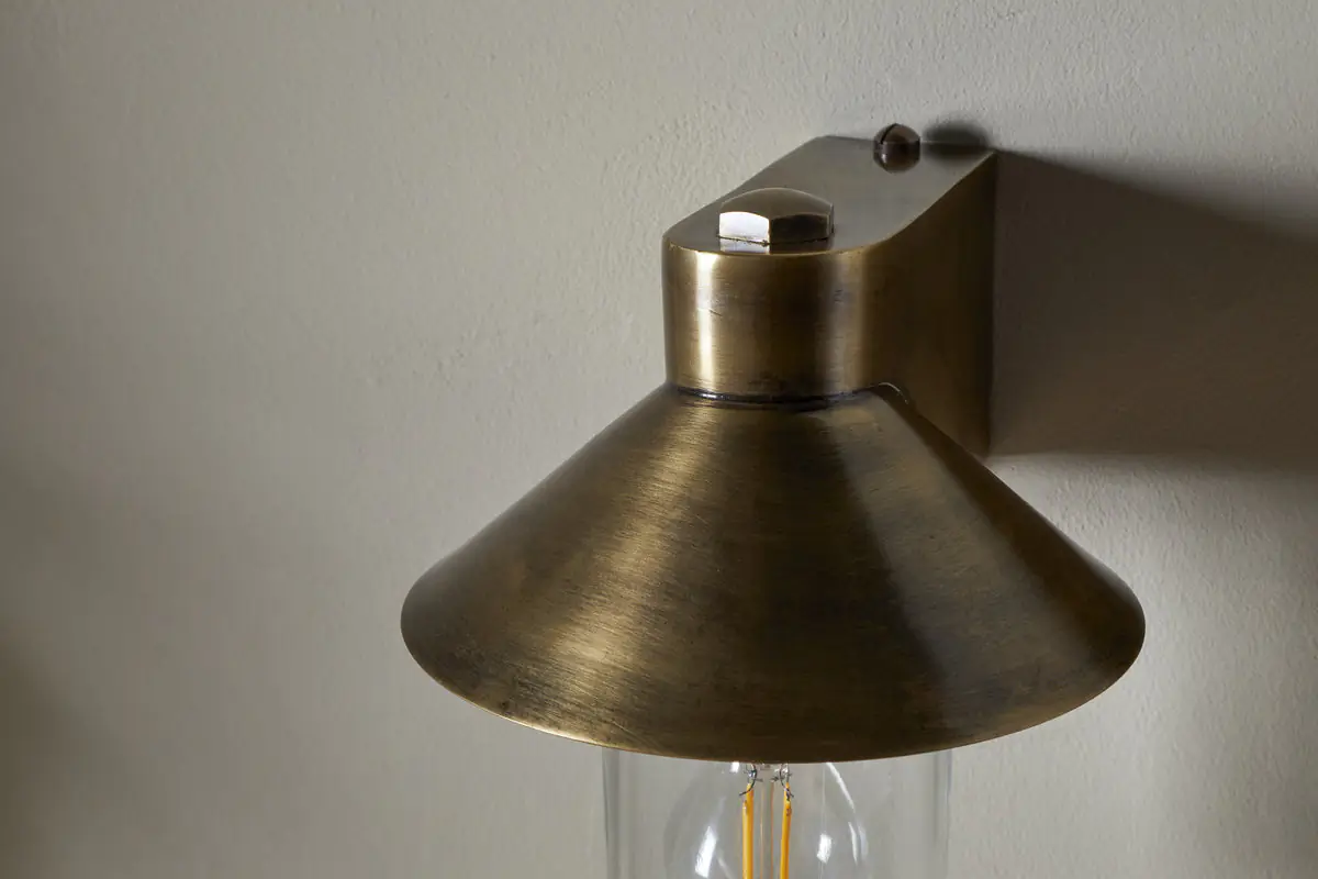 Nkuku - Singa Outdoor Wall Lamp - Antique Brass