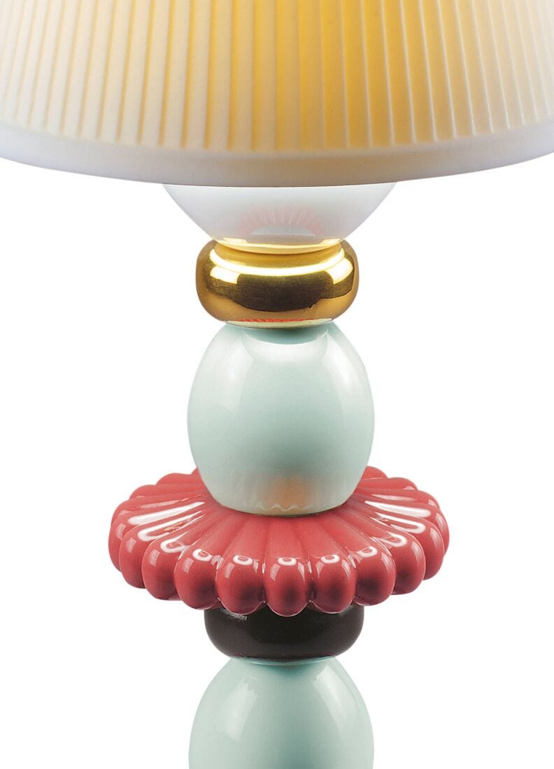 Lladró - Cactus Firefly Table Lamp - Red and Gold