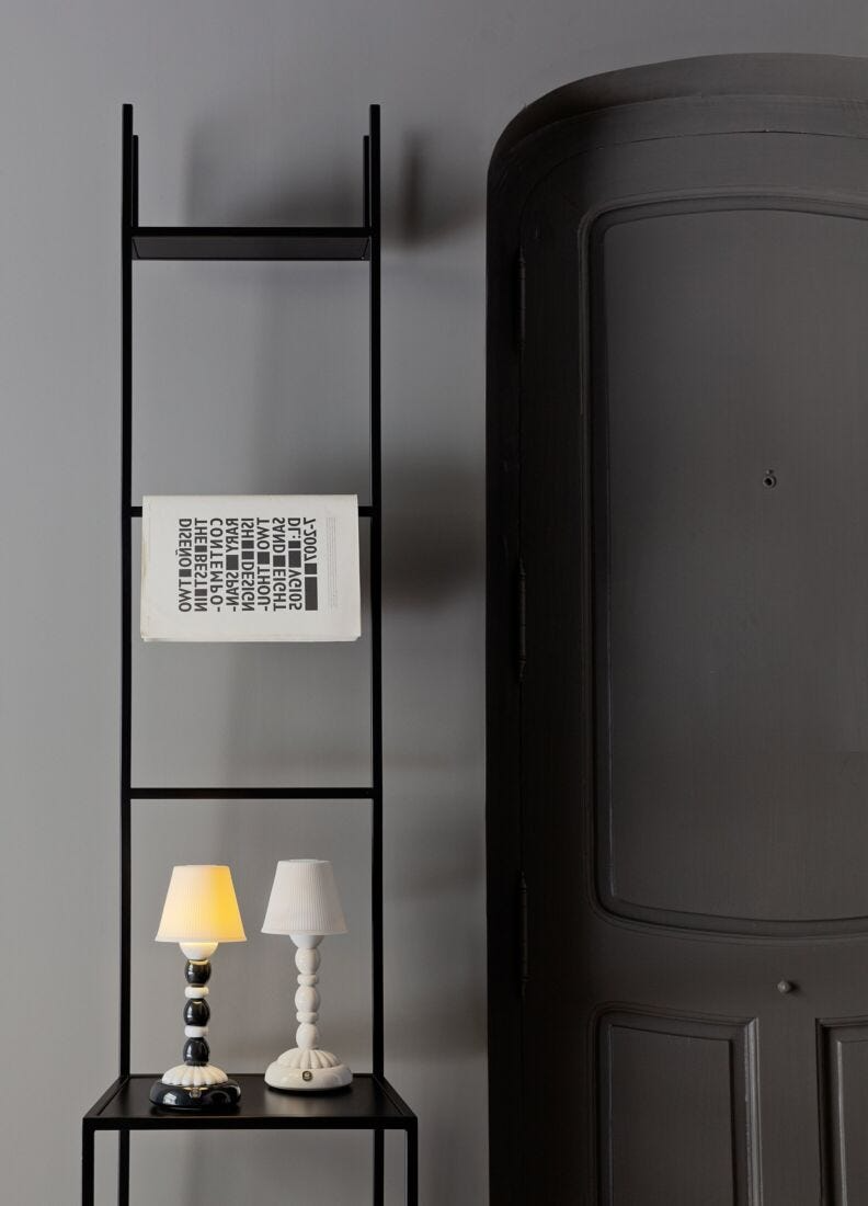 Lladró - Palm Firefly Table Lamp - Black and White