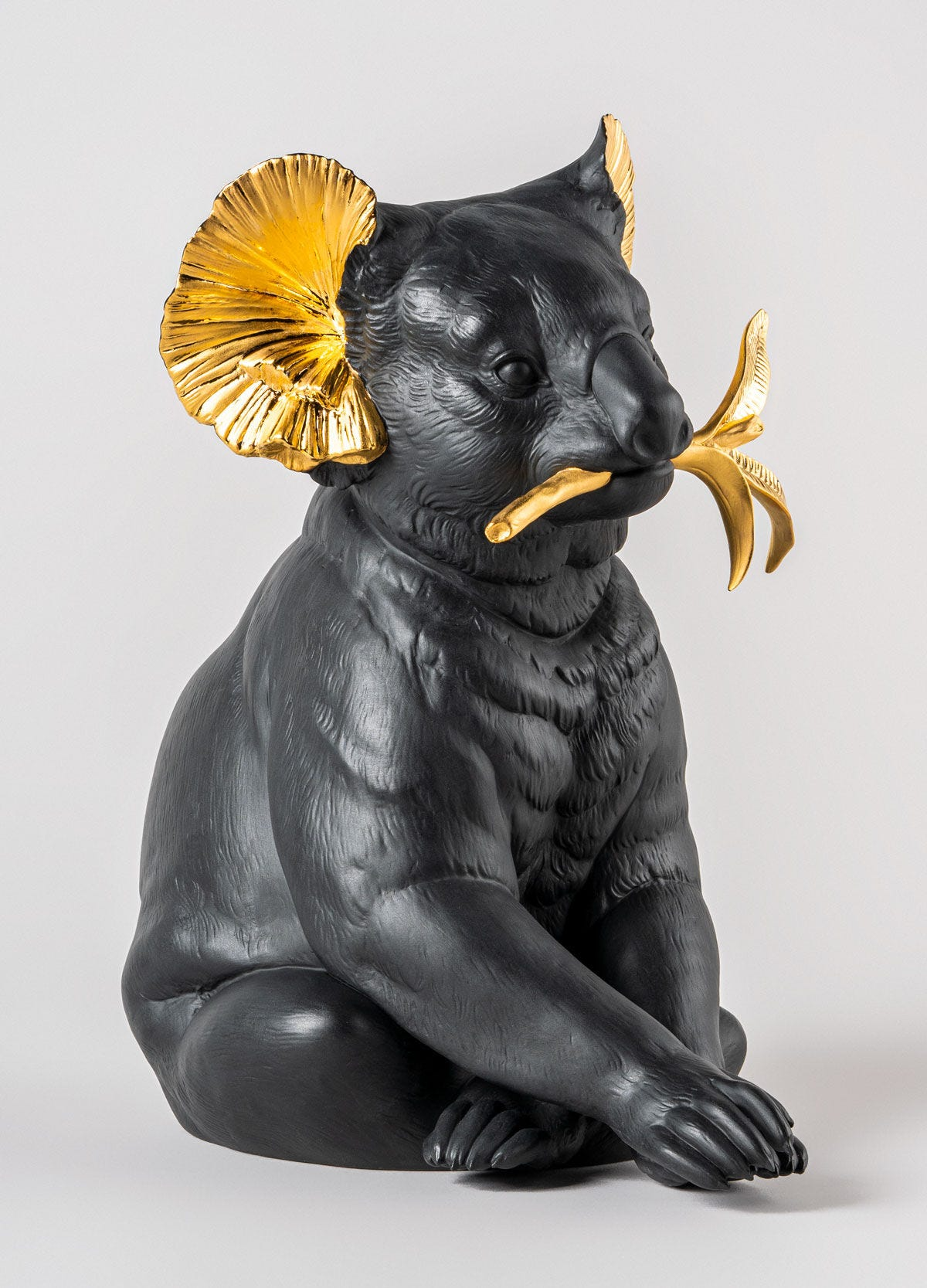 Lladró - Koala Sculpture - Black-gold - Limited Edition