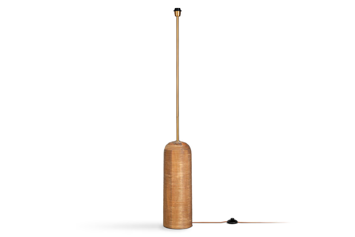 Nkuku - Agua Grooved Floor Lamp - Natural