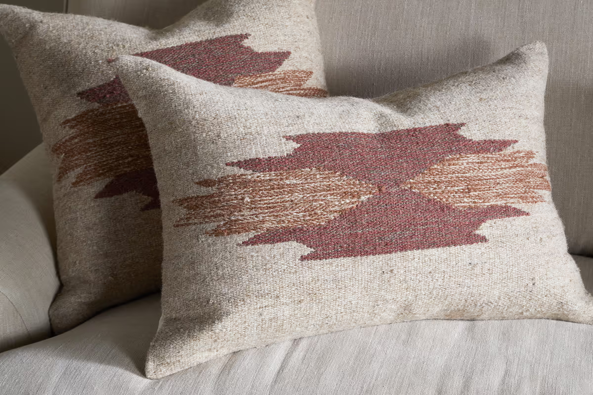 Nkuku - Kabir Wool Cushion Cover - Rust - 60 x 40cm