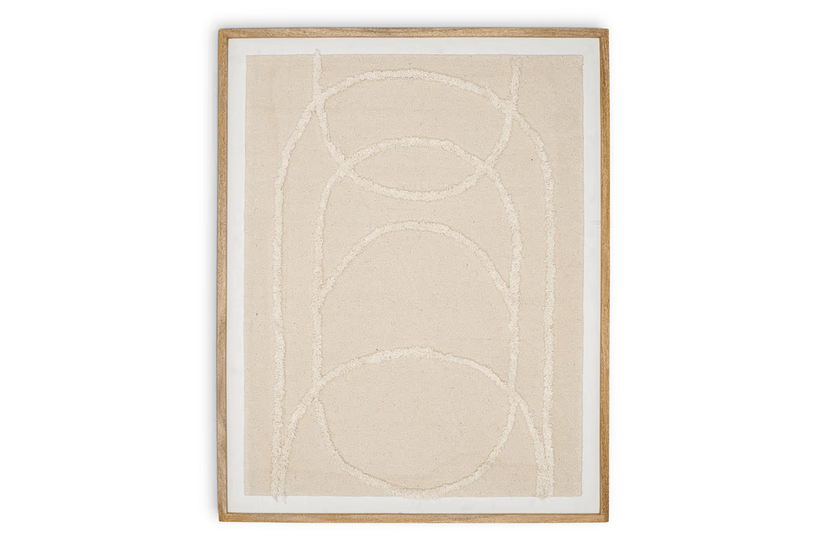 Nkuku - Mauri Frayed Wall Art - Neutral