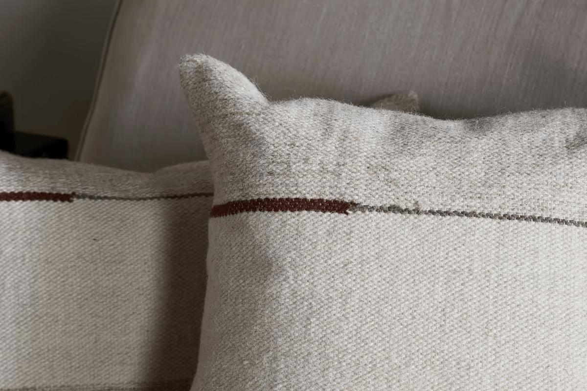 Nkuku - Tamil Wool Cushion Cover - Natural - 60 x 40cm