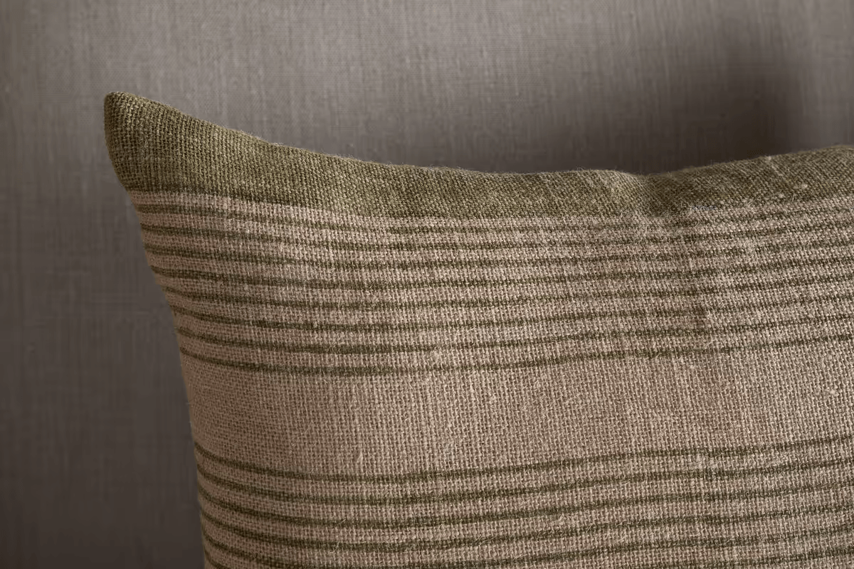 Nkuku - Eesha Jute Cushion Cover - Sage Green - 60 x 40cm