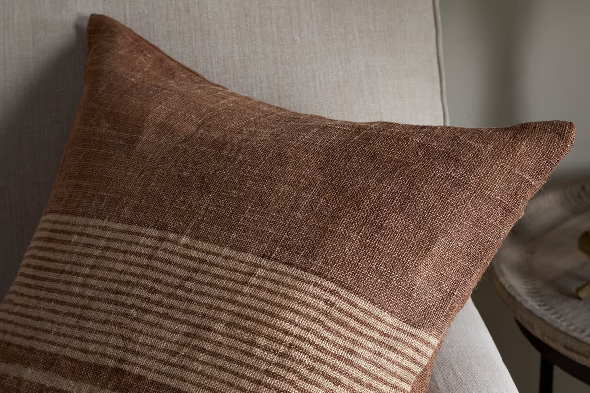 Nkuku - Eesha Jute Cushion Cover - Rust - 60 x 40cm