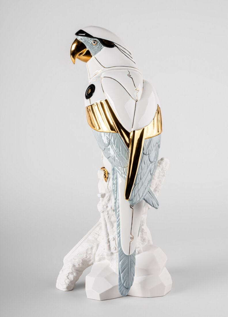 Lladró - Macaw bird Cyborg Sculpture