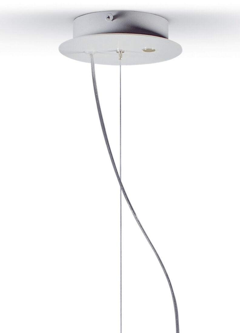 Lladró - Belle de Nuit Pendant Light II - White ceiling mount showcasing elegant minimalist design.