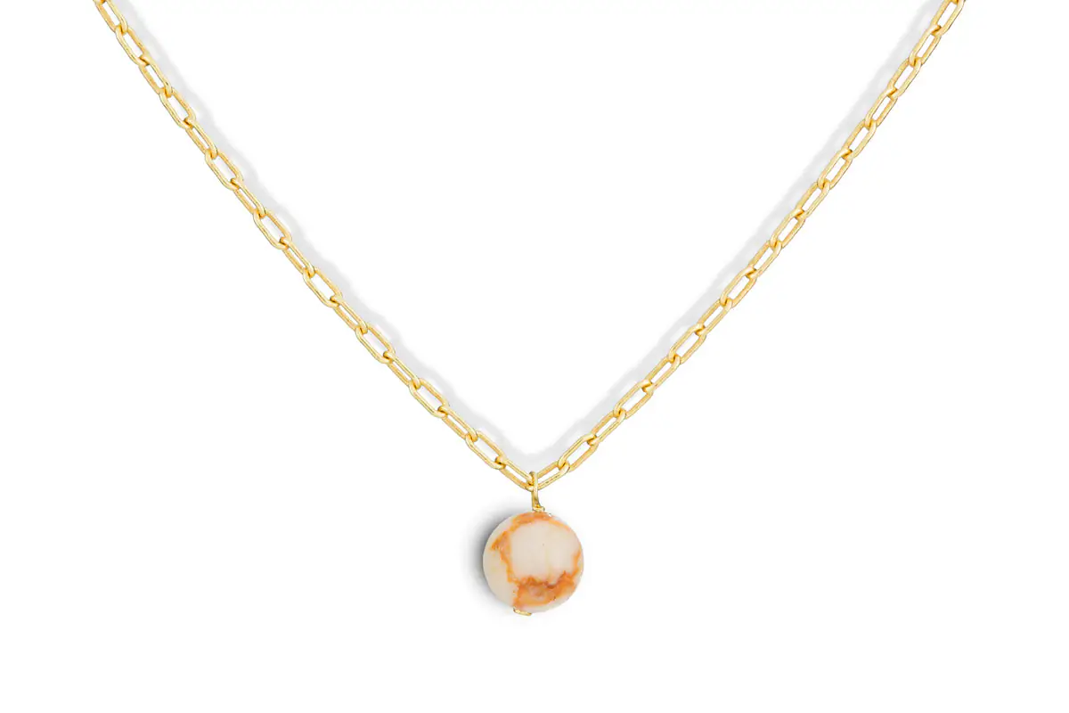 Nkuku - Cerita Rhodochrosite Necklace - Rhodochrosite & Gold