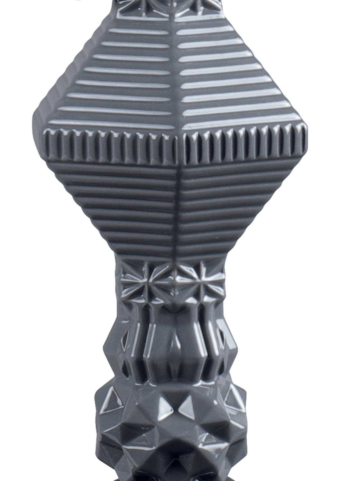 Textured Lladro Porcelain base detail of the Lladró - Belle de Nuit Table lamp - Black.