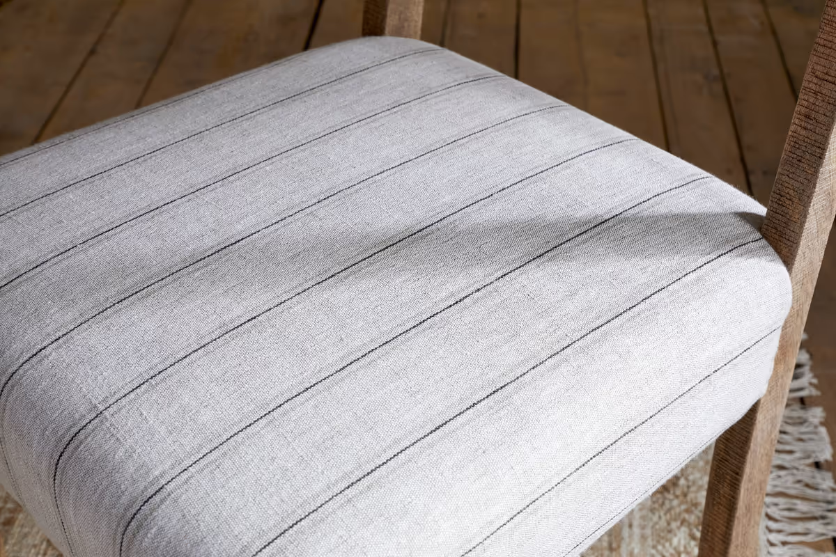 Nkuku - Nidhi Linen Upholstered Dining Chair - Natural