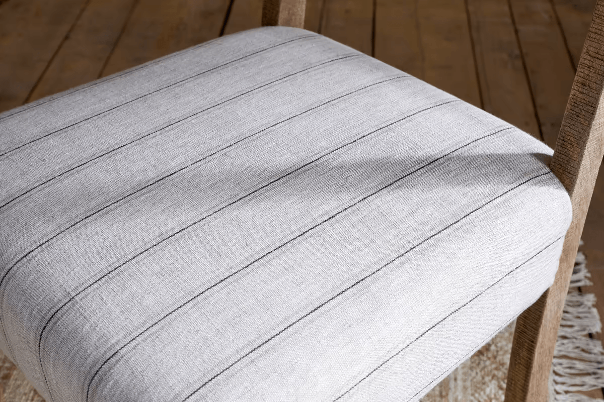 Nkuku - Nidhi Linen Upholstered Dining Chair - Natural