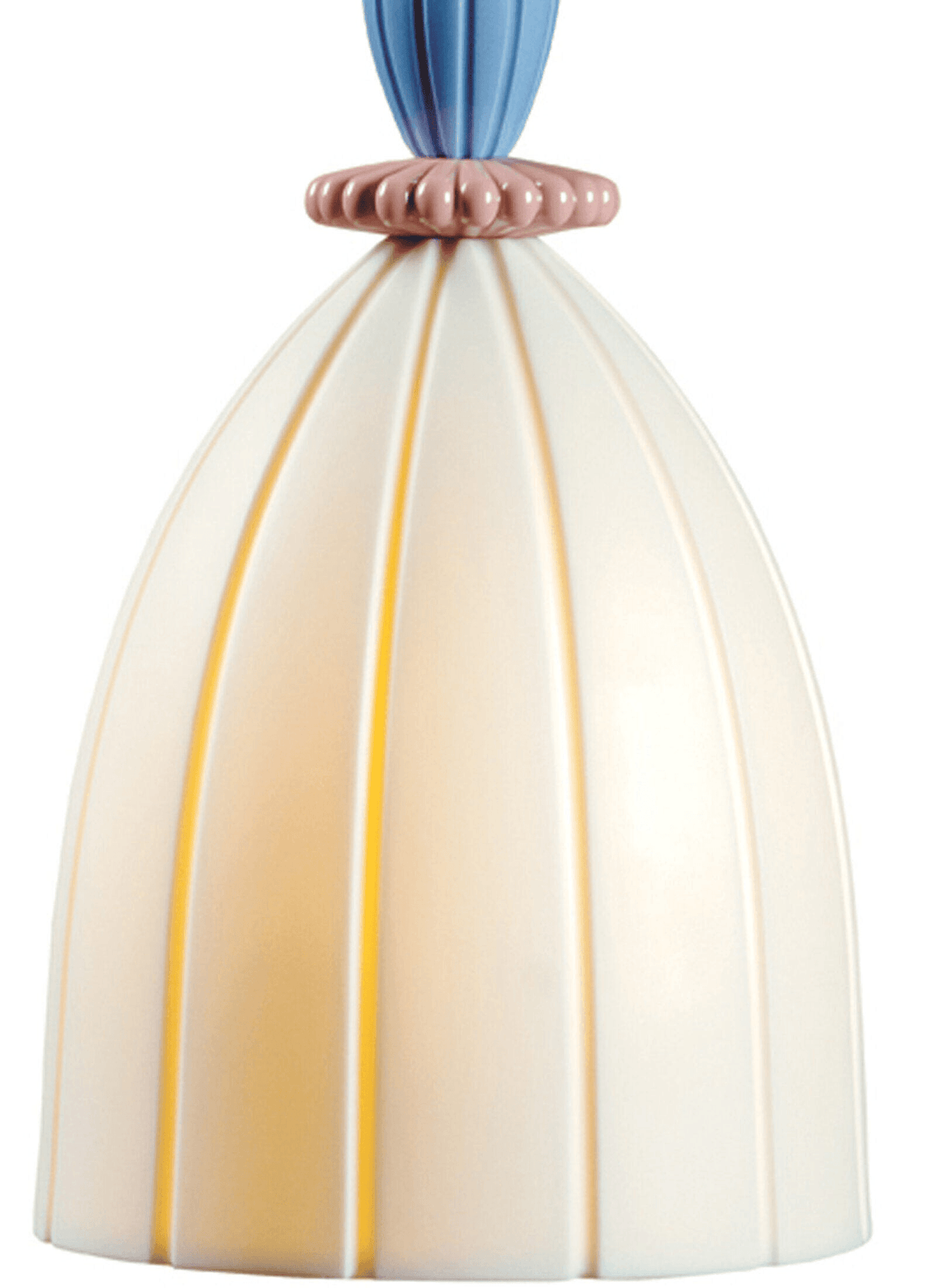 Lladró - Mademoiselle Pendant Light - Daniela featuring elegant porcelain design and colorful accents.