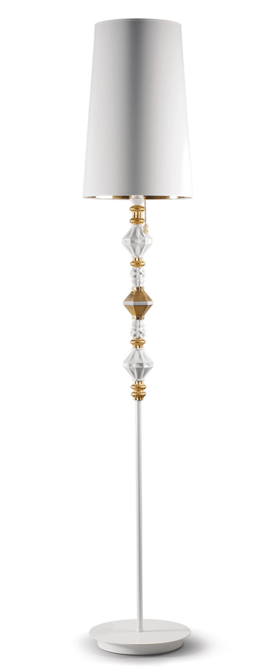 Lladró - Belle de Nuit Floor Lamp II - Golden luster in white and gold Lladro porcelain.