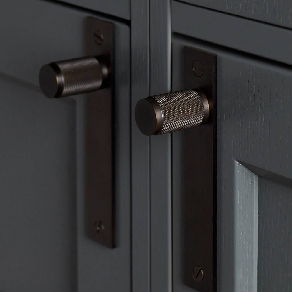 Buster & Punch - Furniture Knob Cross - Plate - Smoked Bronze