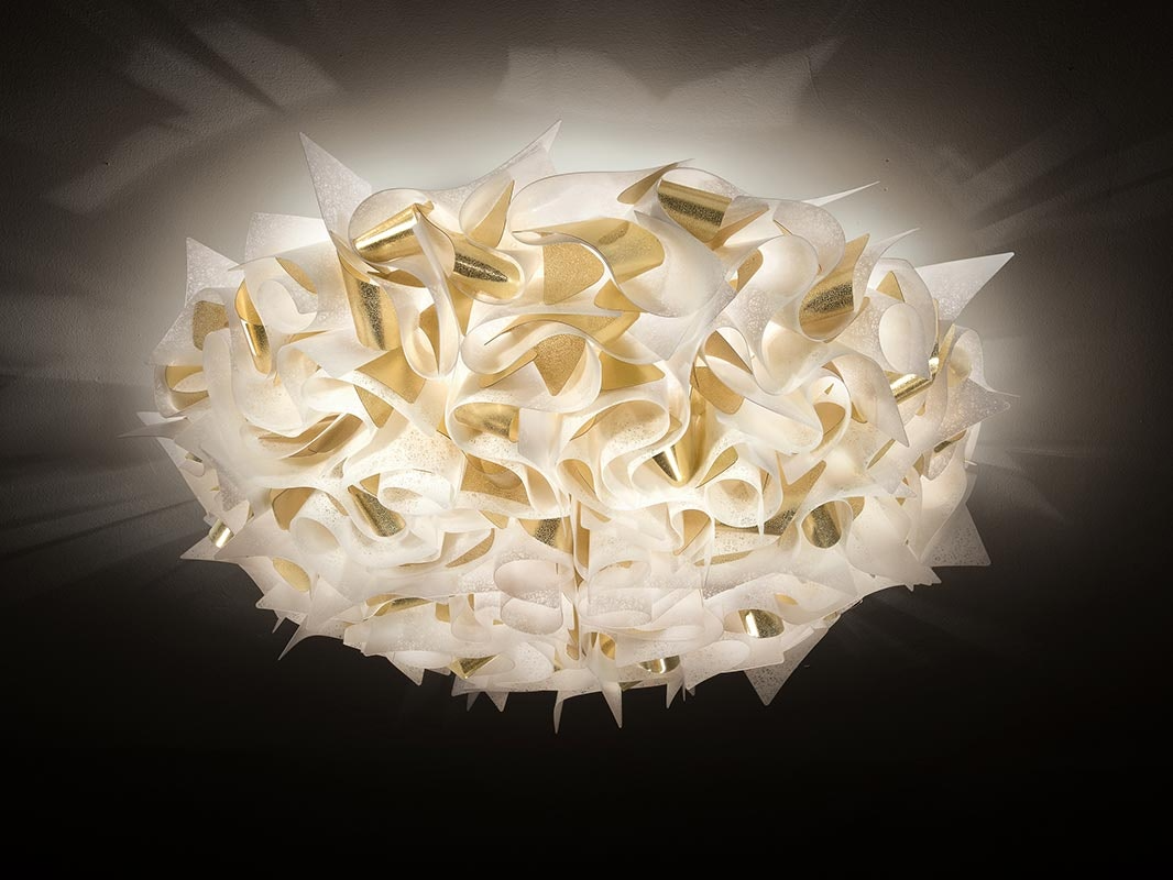 Slamp - Veli Aurea Ceiling Lamp - Medium - White/Gold
