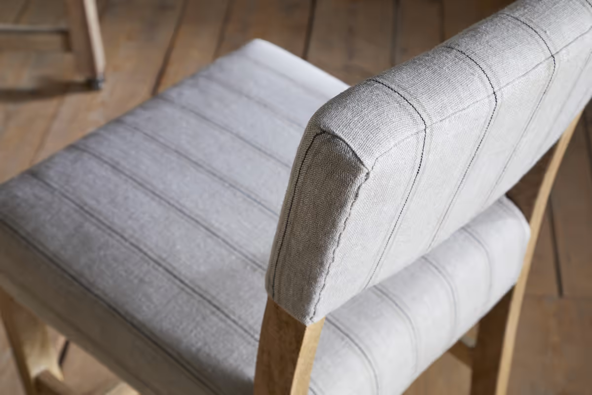 Nkuku - Nidhi Linen Upholstered Counter Chair - Natural