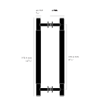 Buster & Punch - Pull Bar Cross - Double-Sided - Brass
