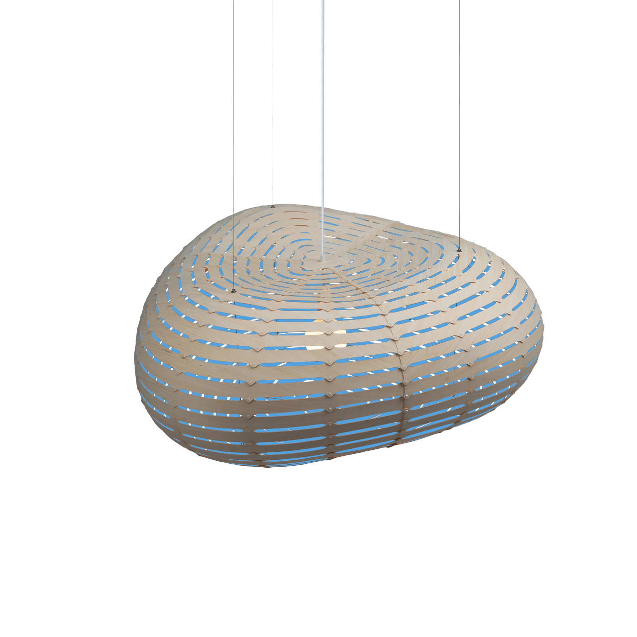 David Trubridge Cloud Pendant Light - Small - Blue