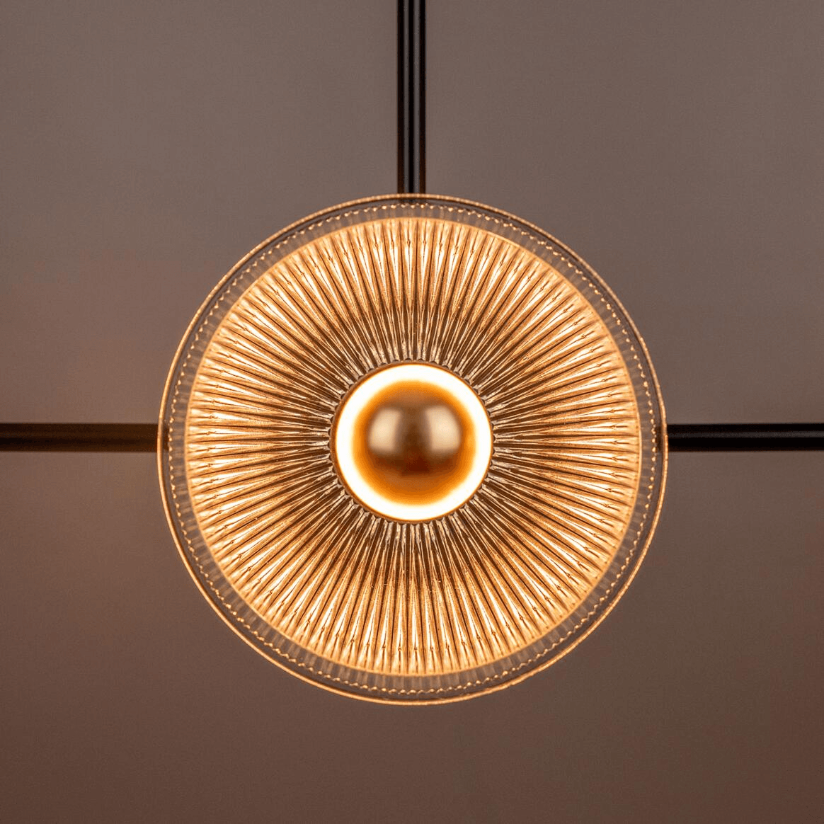 Mullan Eclipse Brass and Prismatic Glass Dish Chandelier - Powder-Coated Matte Black Finish