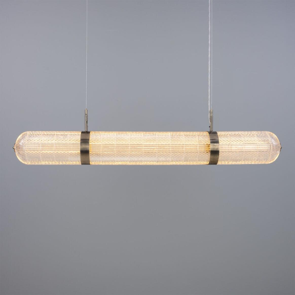 Mullan Ashford Neo-Victorian Linear Pendant Light 138cm IP20 - Antique Silver Finish