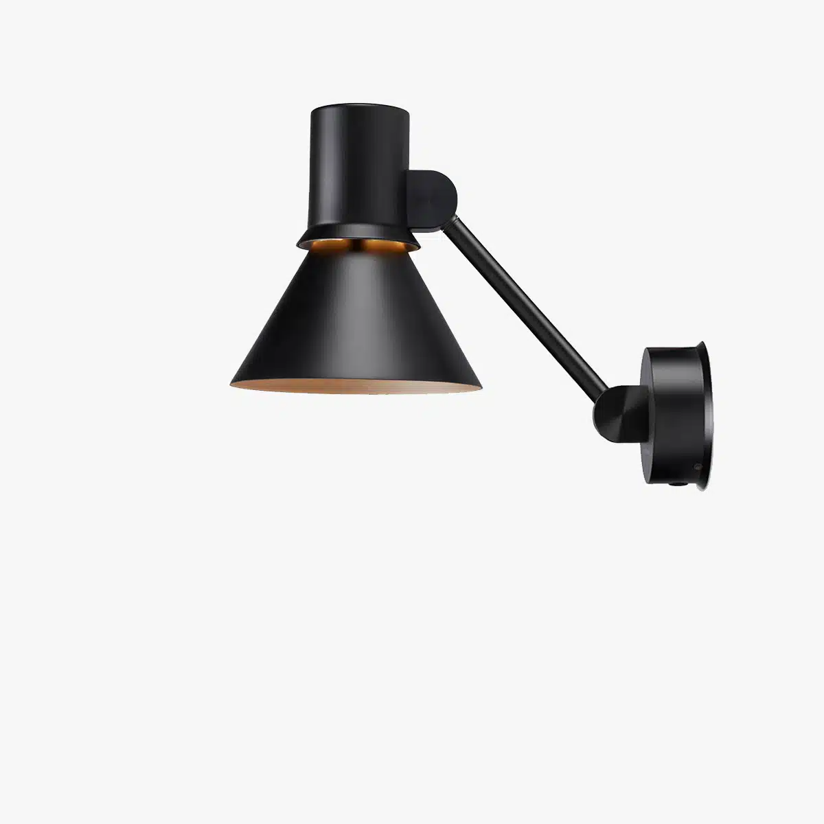 Anglepoise Light - Type 80 W2 Wall Light Matte Black - Matte Black Finish - Aluminium Shade and Steel Stem