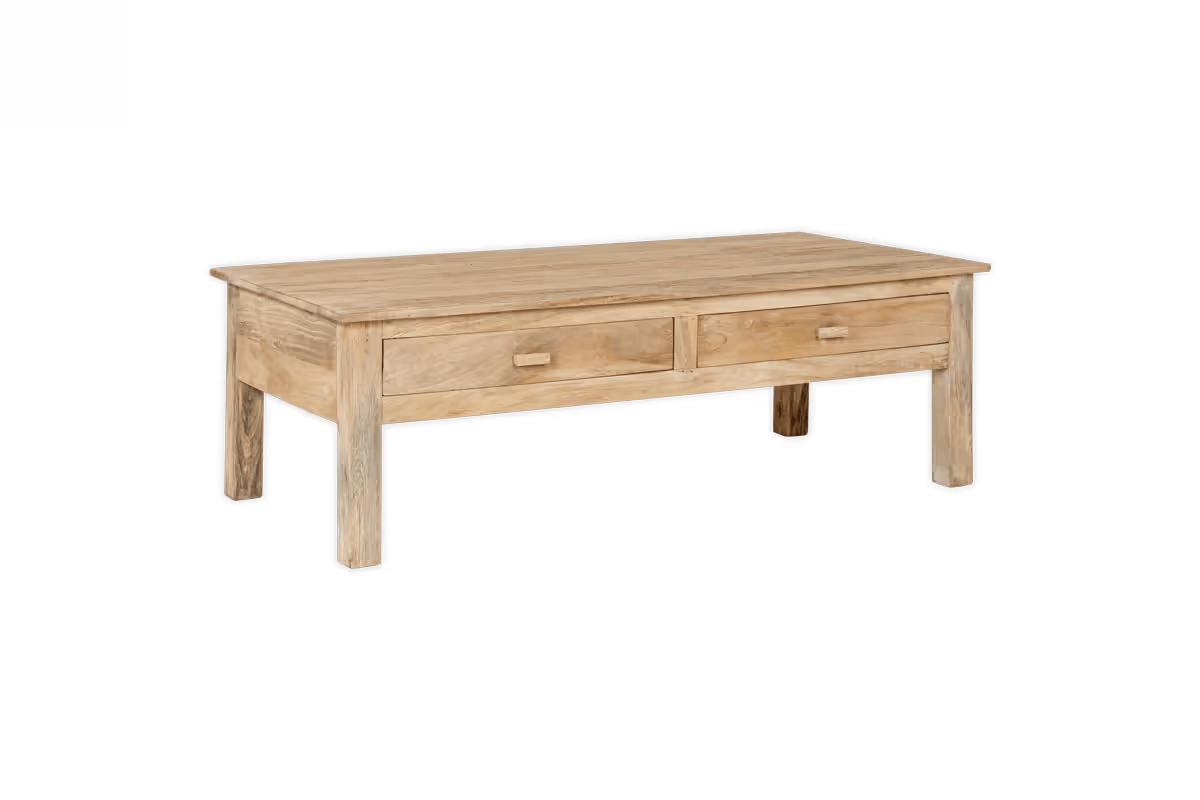 Nkuku - Laali Grooved Mango Wood Coffee Table - Natural