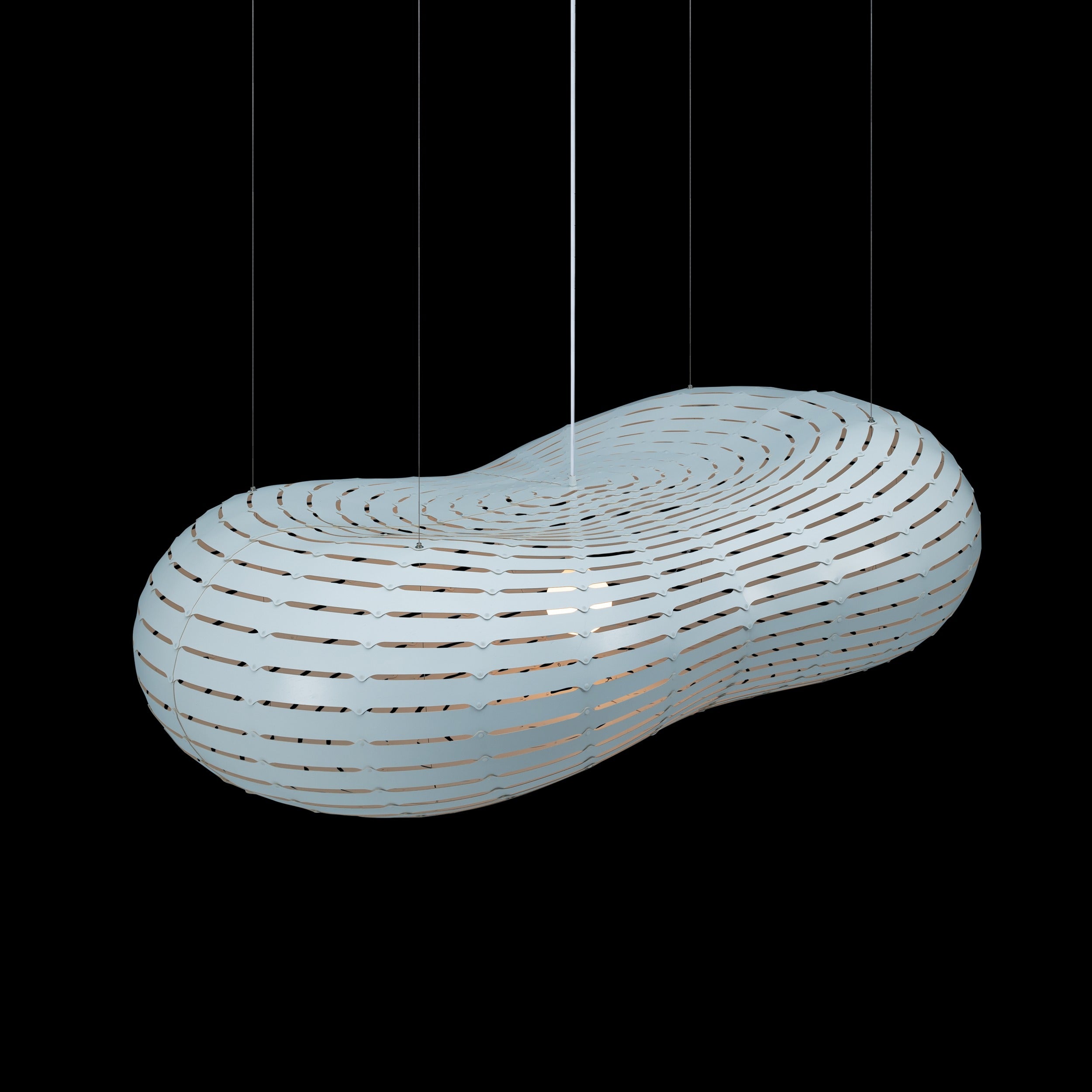 David Trubridge Cloud Pendant Light - Large - White 1 Side (Inside)