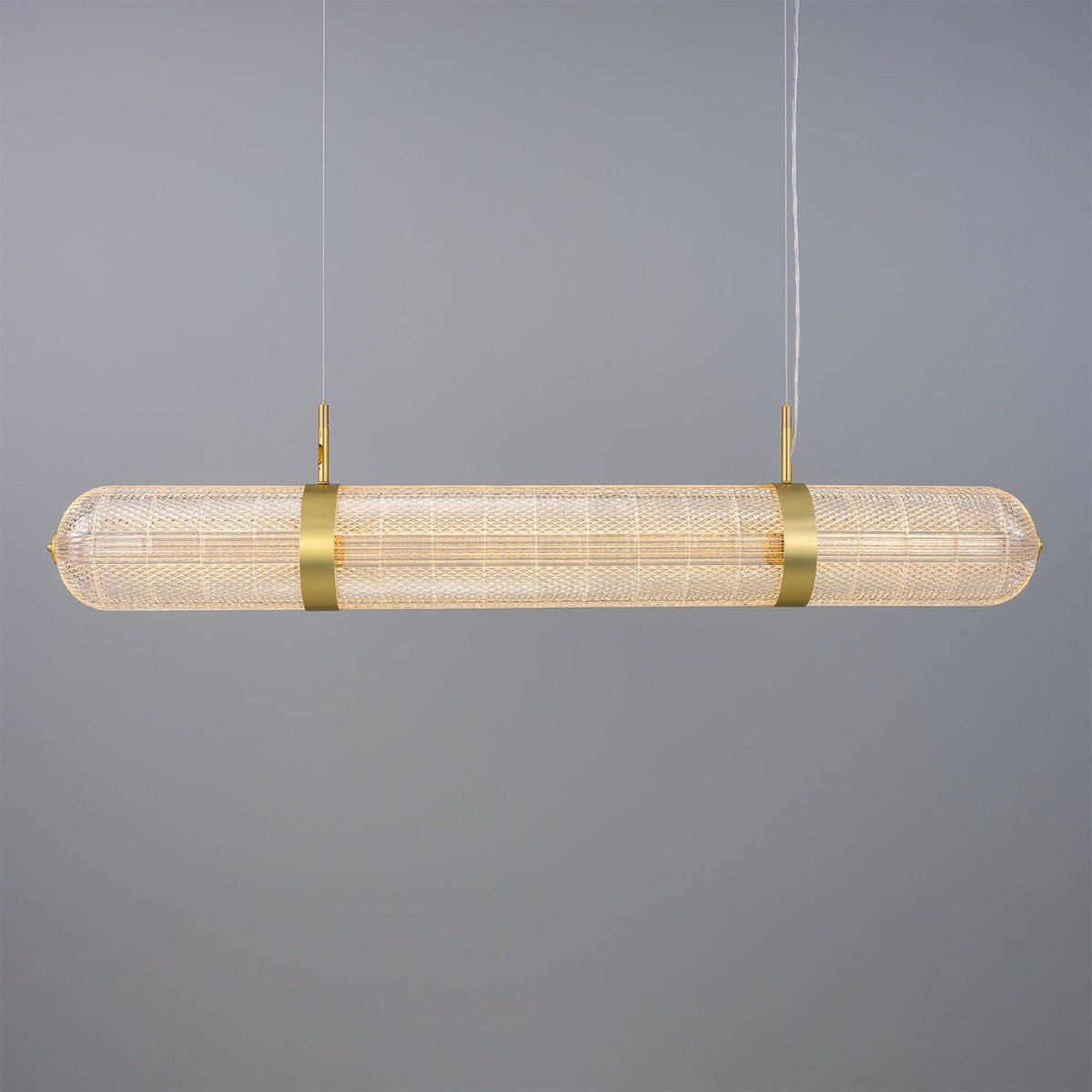Mullan Ashford Neo-Victorian Linear Pendant Light 138cm IP20 - Satin Brass Finish