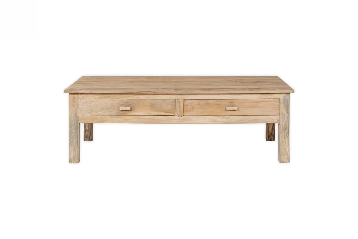 Nkuku - Laali Grooved Mango Wood Coffee Table - Natural