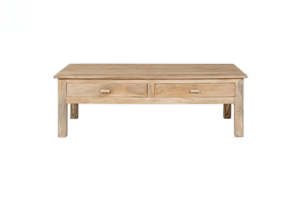 Nkuku - Laali Grooved Mango Wood Coffee Table - Natural