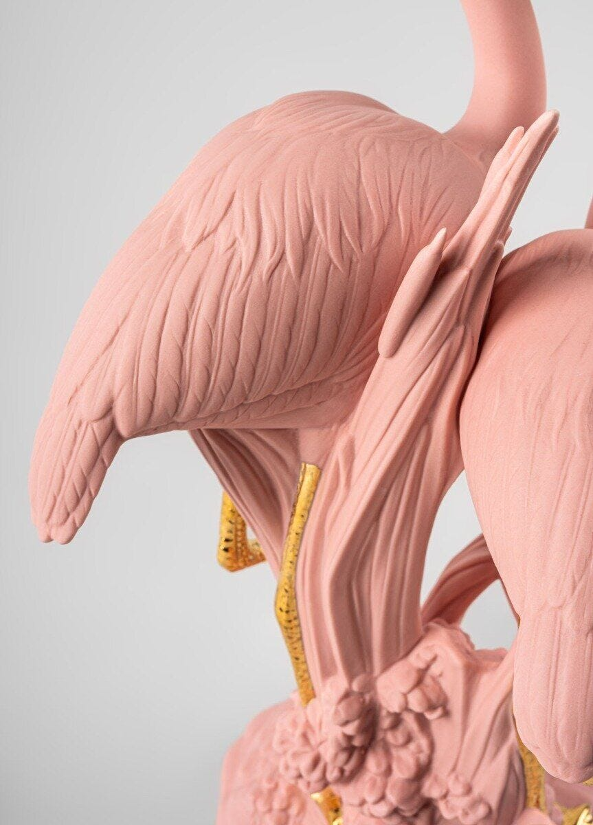 Lladró - The Flamingos Sculpture - Pink