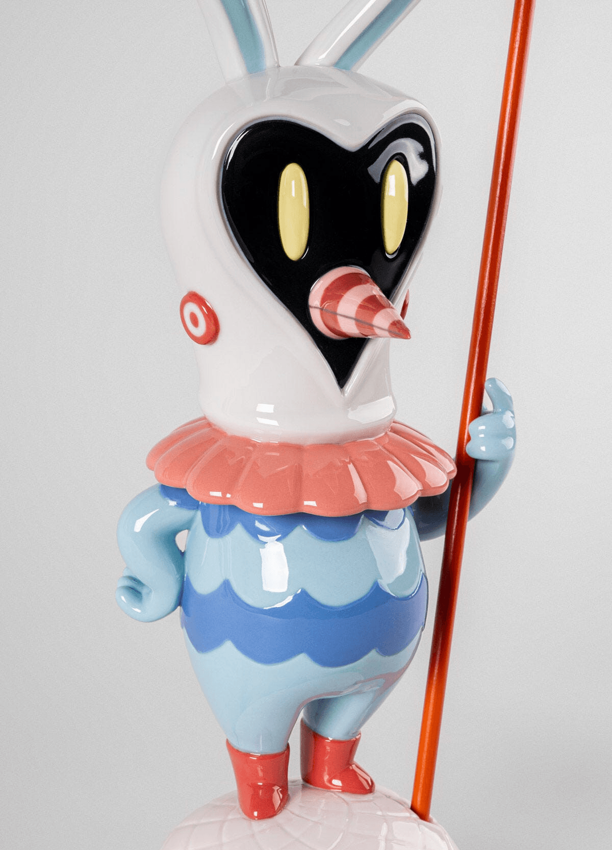Lladró - Soul Rider Sculpture - Limited Edition, colorful porcelain character holding a stick.