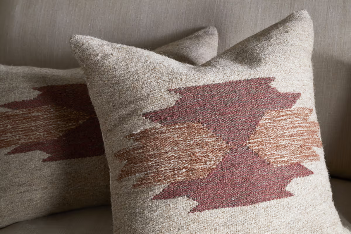 Nkuku - Kabir Wool Cushion Cover - Rust - 60 x 40cm