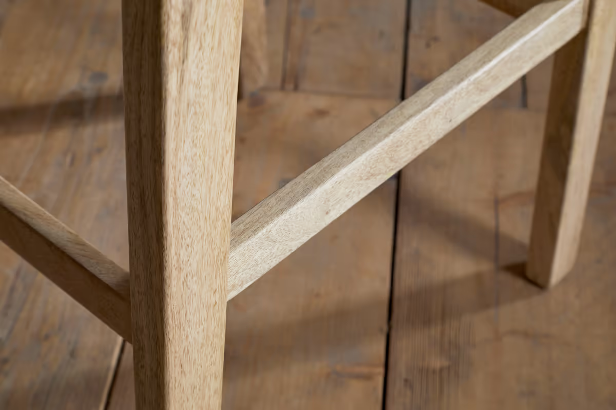 Nkuku - Aamani Mango Wood & Cord Counter Stool - Natural