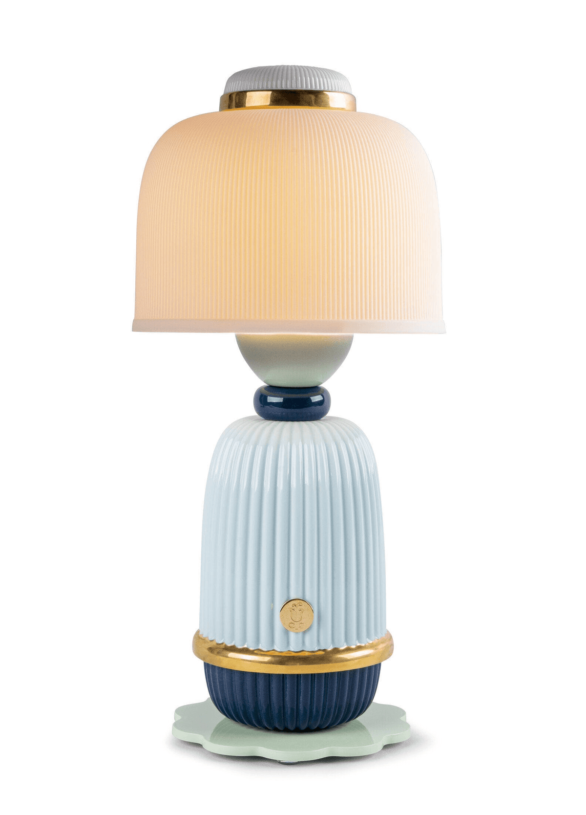Lladró - Kokeshi lamp - Blue made of glazed Lladro Porcelain. A cordless Japanese doll inspired lamp in pastel blue.
