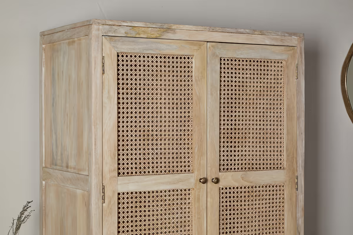 Nkuku - Kanz Mango Wood Wardobe - Natural