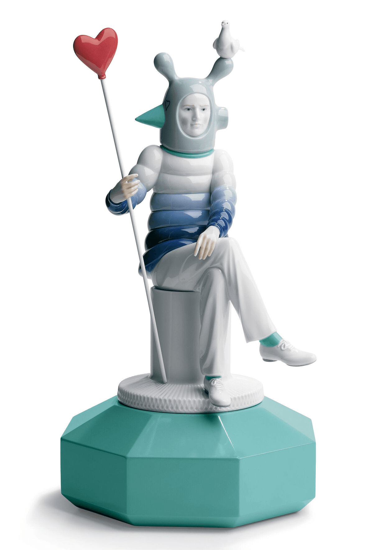 Lladró - The Lover I Sculpture in porcelain, featuring a whimsical design by Jaime Hayon, embodying love and fantasy.