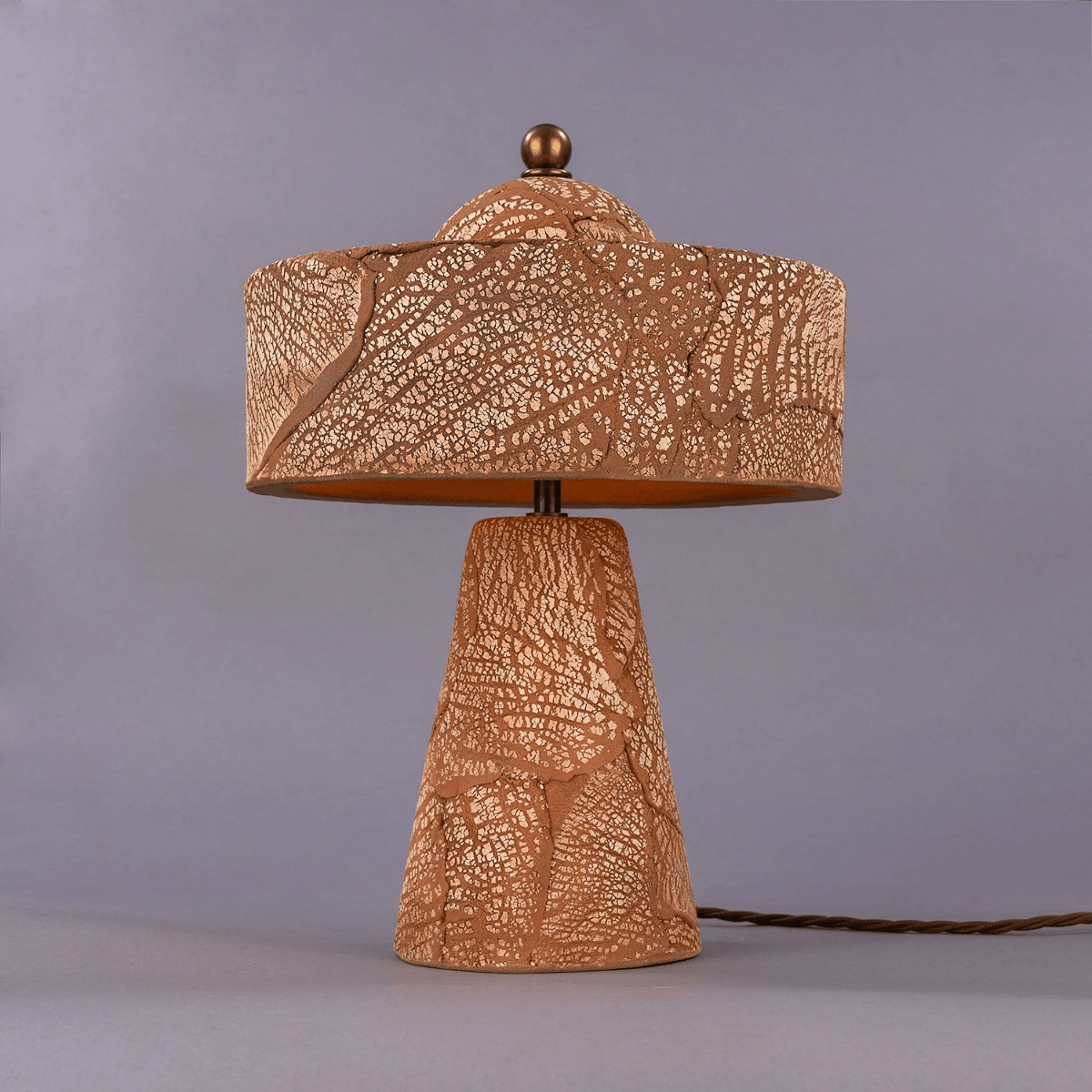 Mullan Seville Ceramic Mid-Century Modern Table Lamp Red Iron - Antique Brass Finish