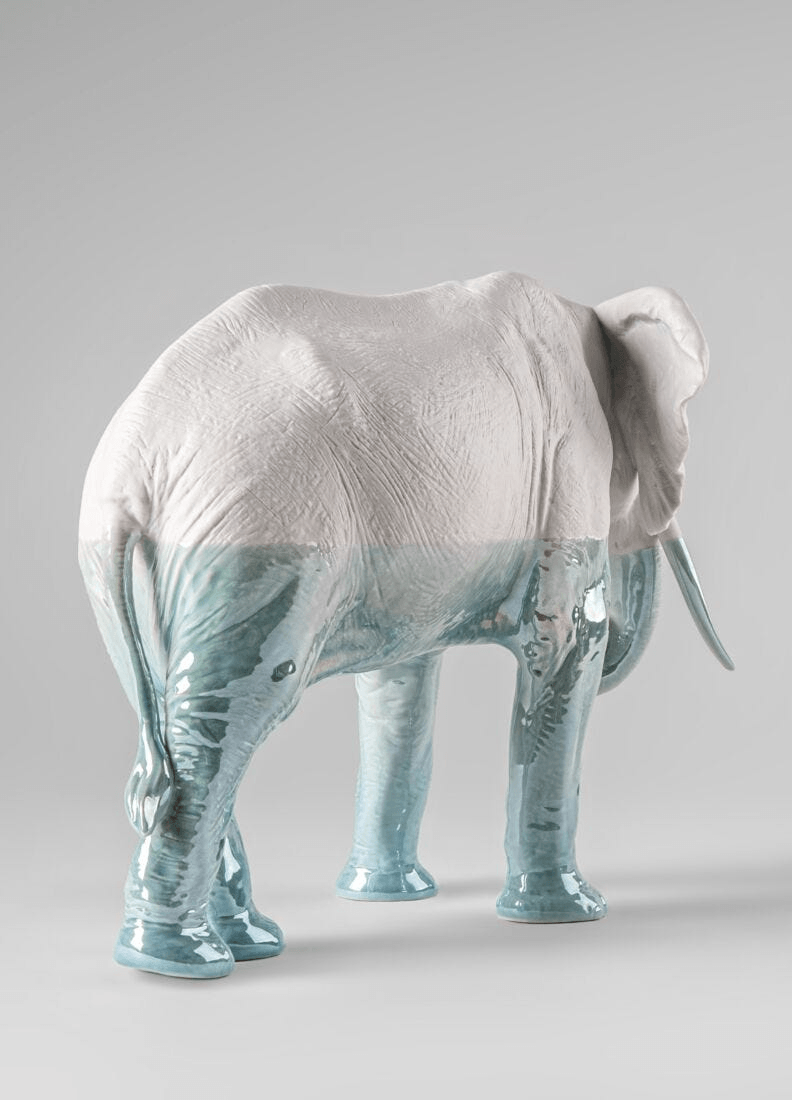 Lladró - Elephant - Underwater Sculpture showcasing intricate porcelain design and water-inspired details.