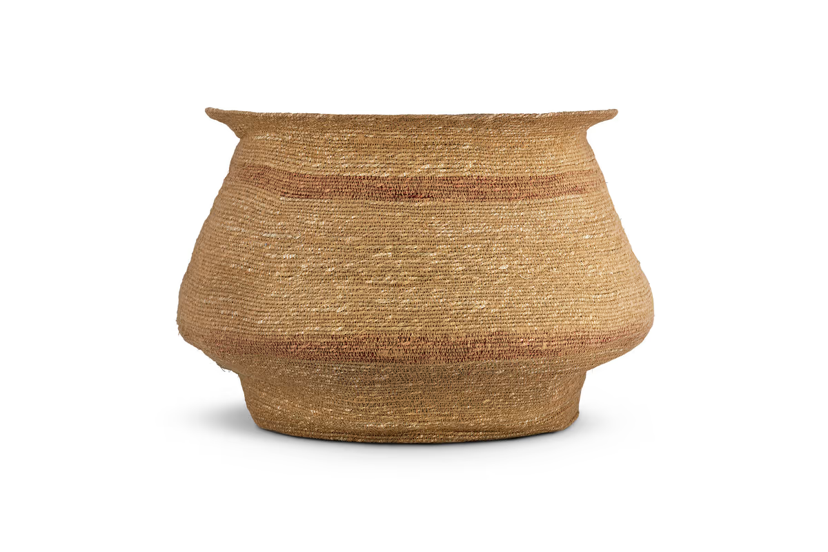 Nkuku - Rana Wide Basket - Natural & Rust